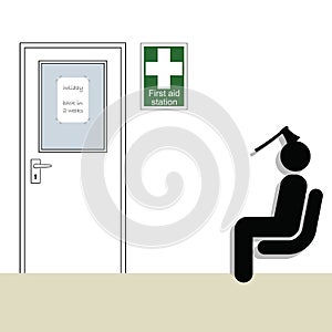 First aid station