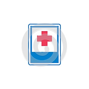 First aid station flat icon