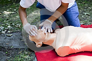 First aid training detail