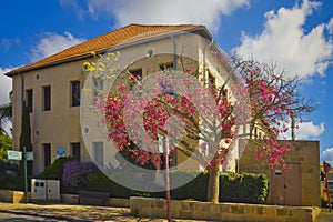 First Aliyah Museum side in the town of Zichron Yaakov Israel