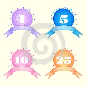 First Anniversary Celebration Vector