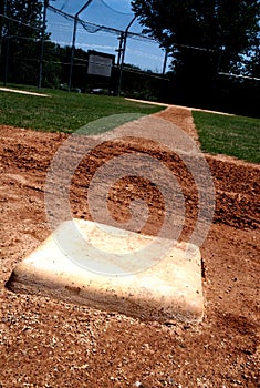 First base on baseball field
