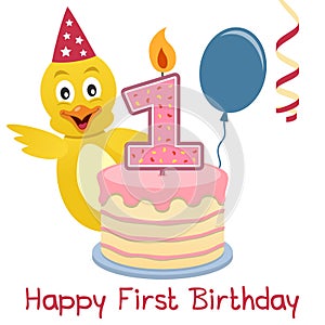 First Birthday Cute Chick