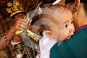 First birthday ( Oton ) on bali island, indonesia