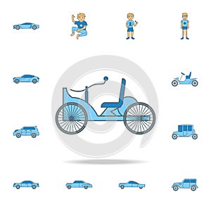 the first car color outline icon. One of the collection icons for websites, web design