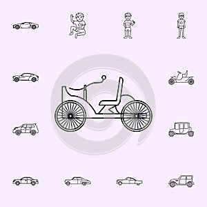 the first car icon. Generation icons universal set for web and mobile