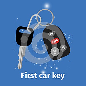 First car key illustration