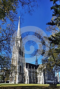 First Church of Otago in Dunedin city, New Zealand, vertical image