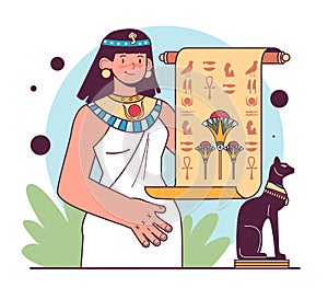 First civilization origin. Ancient language and writing development.