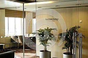 First Class Business Lounge area in the airport photo