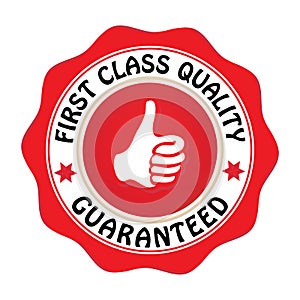 First Class Quality Guaranteed stamp for print