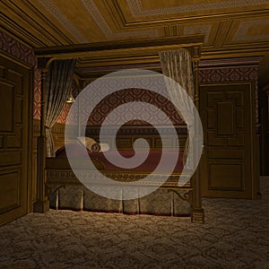 First Class Stateroom On A Old Luxury Ship