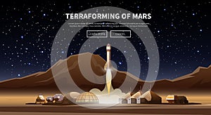 The first colonies. Terraforming of mars.