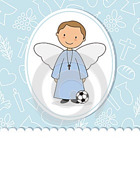 First communion boy card