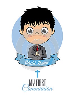 First communion boy
