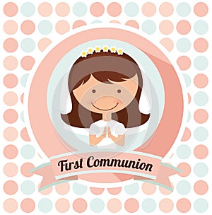 First communion card design