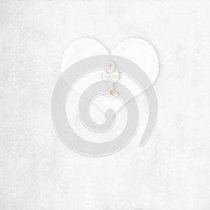 First Communion heart and calyx background