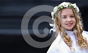 First Communion - smiling gigl