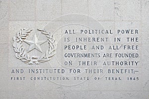 First Constitution, State of Texas, 1845