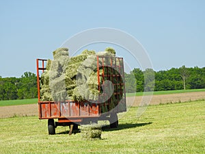 First cutting of springtime hay in NYS FingerLakes
