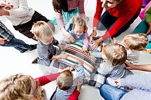 First day of children in the kindergarten