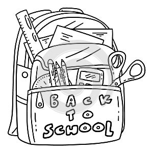 First Day of School Back to School Bag Isolated