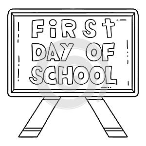 First Day of School Canvas Isolated Coloring Page