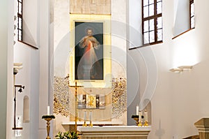 The first Divine Mercy image in the Holy Trinity Church in Vilnius, Lithuania photo