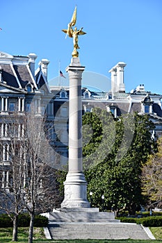 First Division Monument at Eisenhower Executive Office Building in Washington DC