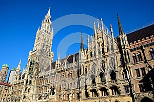 Medieval Town Hall building Munich Germany photo