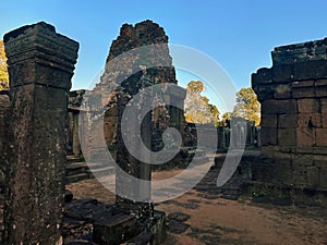 First Glimpse: Sunrise Embraces East Baray Temple, Angkor Wat, Siem Reap, Cambodia