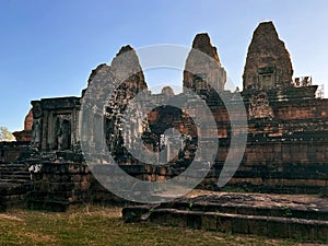 First Glimpse: Sunrise Embraces Pre Rup Temple, Angkor Wat, Siem Reap, Cambodia