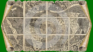 The first historical map by Martin WaldseemÃ¼ller with the new continent of America