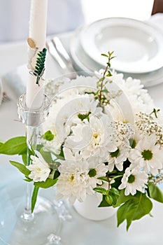 First Holy Communion ceremony table setting
