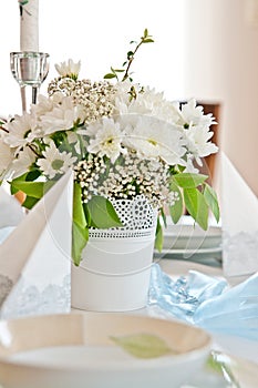 First Holy Communion ceremony table setting
