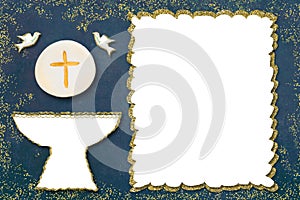 First holy communion invitation card