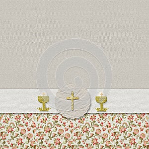 First holy communion vintage background