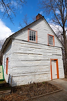 The First House of 1875 at John Walter Museum in Edmonton, Alberta, Canada