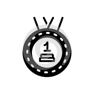 Black solid icon for First, sooner and heretofore