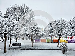 First important snow in Bucharest