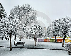 First important snow in Bucharest