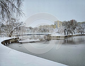 First important snow in Bucharest