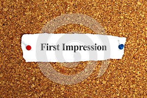 First impression on white paper