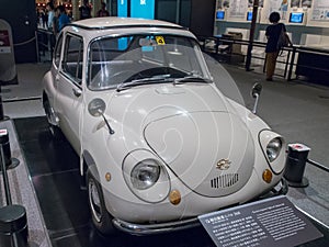 The First Japanese Light Car Subaru 360 at Edo-Tokyo Museum, Japan