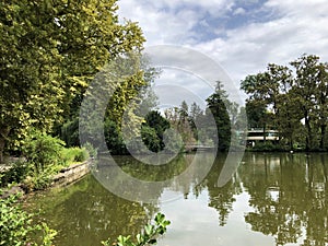 The first Lake in Maksimir Park or Prvo Jezero u Maksimirskom Perivoju ili u Parku Maksimir