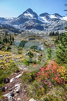 First lake views, Semaphore Lakes Trail, Pemberton, Canada