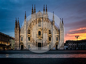 First lights on the Duomo photo