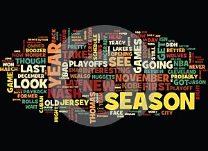 First Look The Nba Schedule Word Cloud Concept