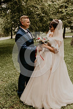 first meeting newlyweds groom wait sees bride hug