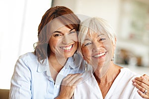 First my mother, forever my friend. Portrait of a woman spending time with her elderly mother.